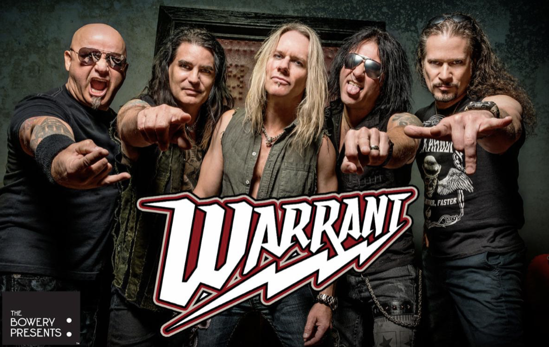 Warrant headlines at NY's Patchogue Theatre Sat Oct 15